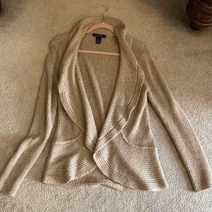 White House Black Market Tan Cardigan. Size M